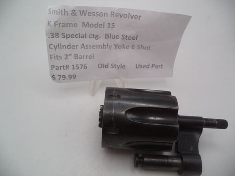 1576 Smith & Wesson Revolver K Frame Model 15 Cylinder Assembly Yoke .38 Spl.