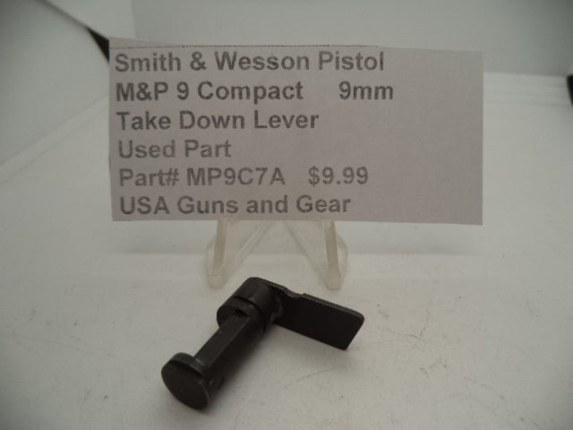 MP9C7A Smith & Wesson Pistol M&P 9 Compact Take Down Lever  9mm Used Part