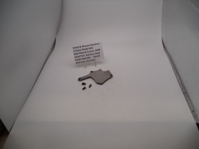 640159C Smith & Wesson J Frame Model 640 Side Plate & Screws .MIM Used Part