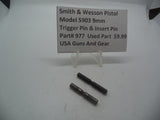 977 Smith & Wesson Model 5903  9mm Trigger Pin & Insert Pin Used Parts