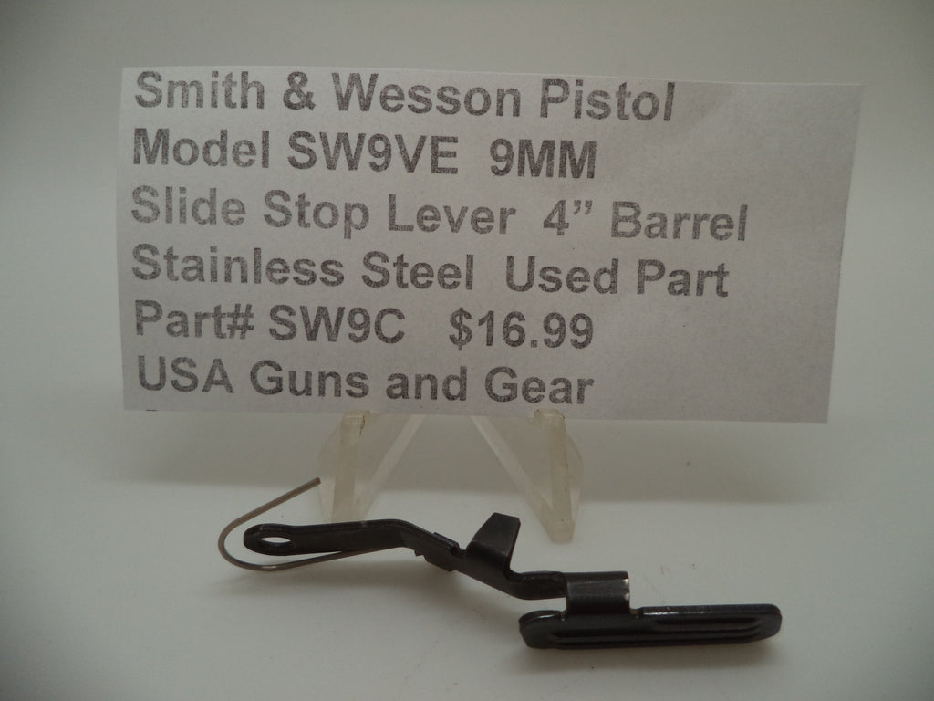 SW9C Smith & Wesson Pistol Model SW9VE 9 MM Slide Stop Lever Used Parts
