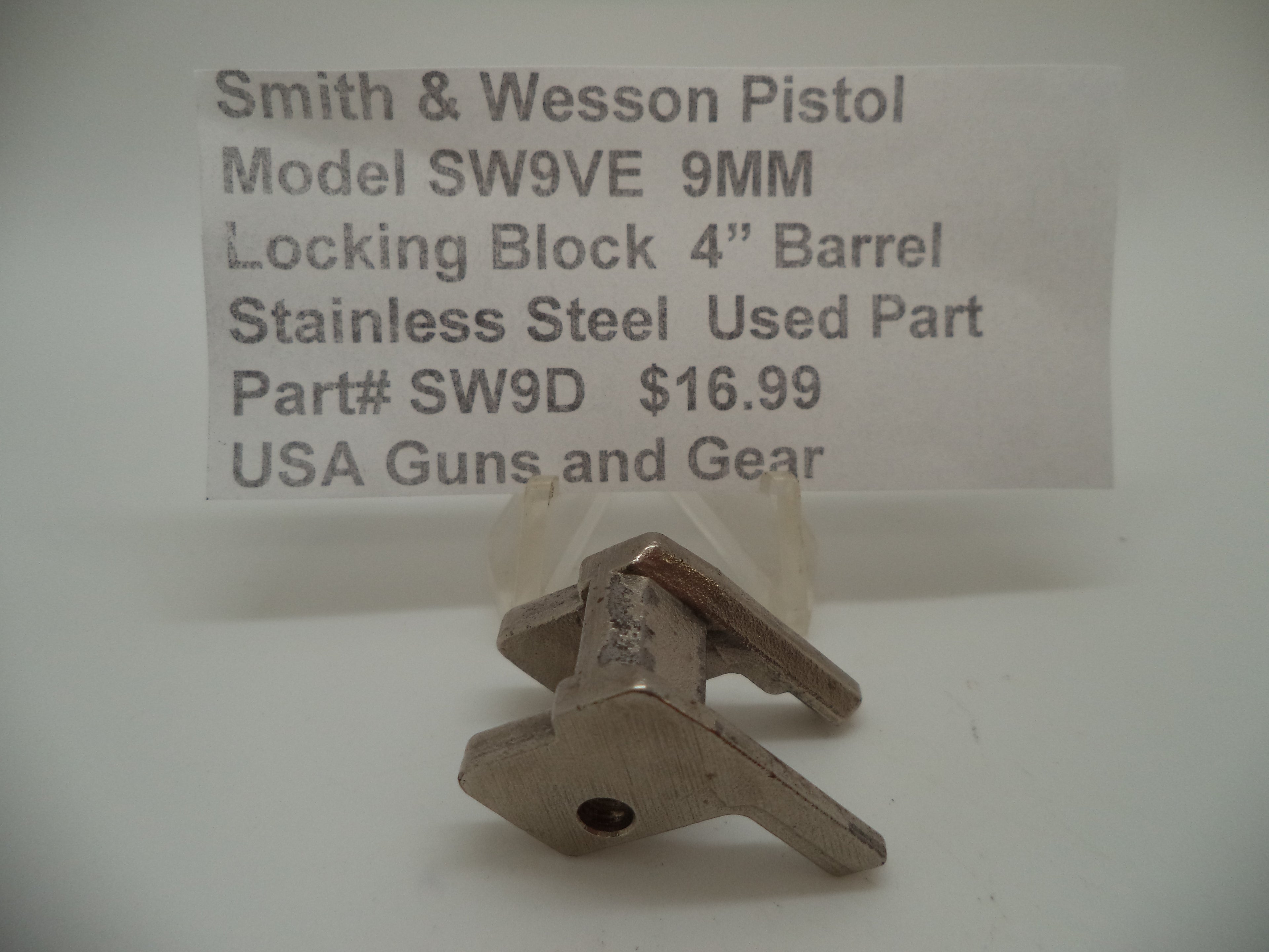 SW9D Smith & Wesson Pistol Model SW9VE 9 MM Locking Bolt Used Parts