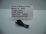3345U2 Smith & Wesson Pistol Model 39 Trigger & Pin Used Part 9MM