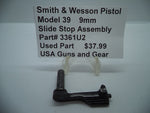 3361U2 Smith & Wesson Pistol Model 39 Slide Stop Assembly Used Part 9MM