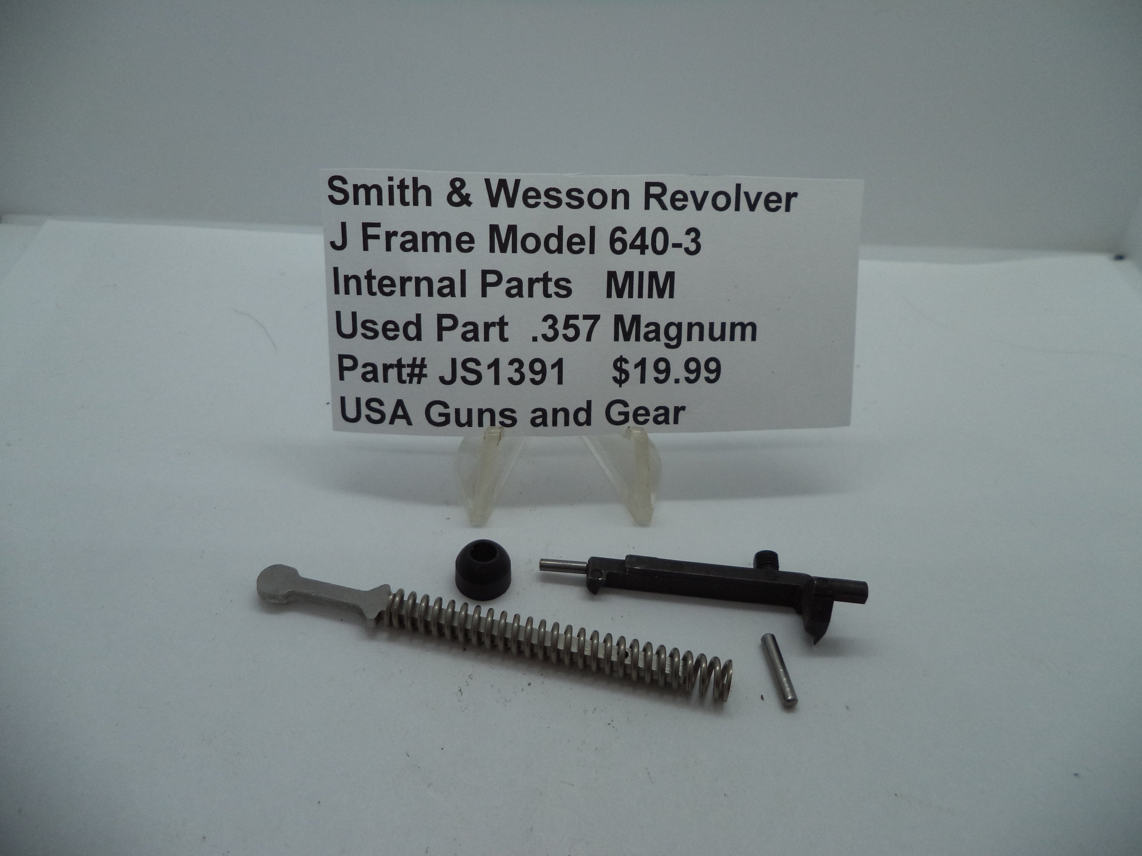 JS1391 Smith & Wesson J Frame Model 640-3 Used Internal Parts .38 Special