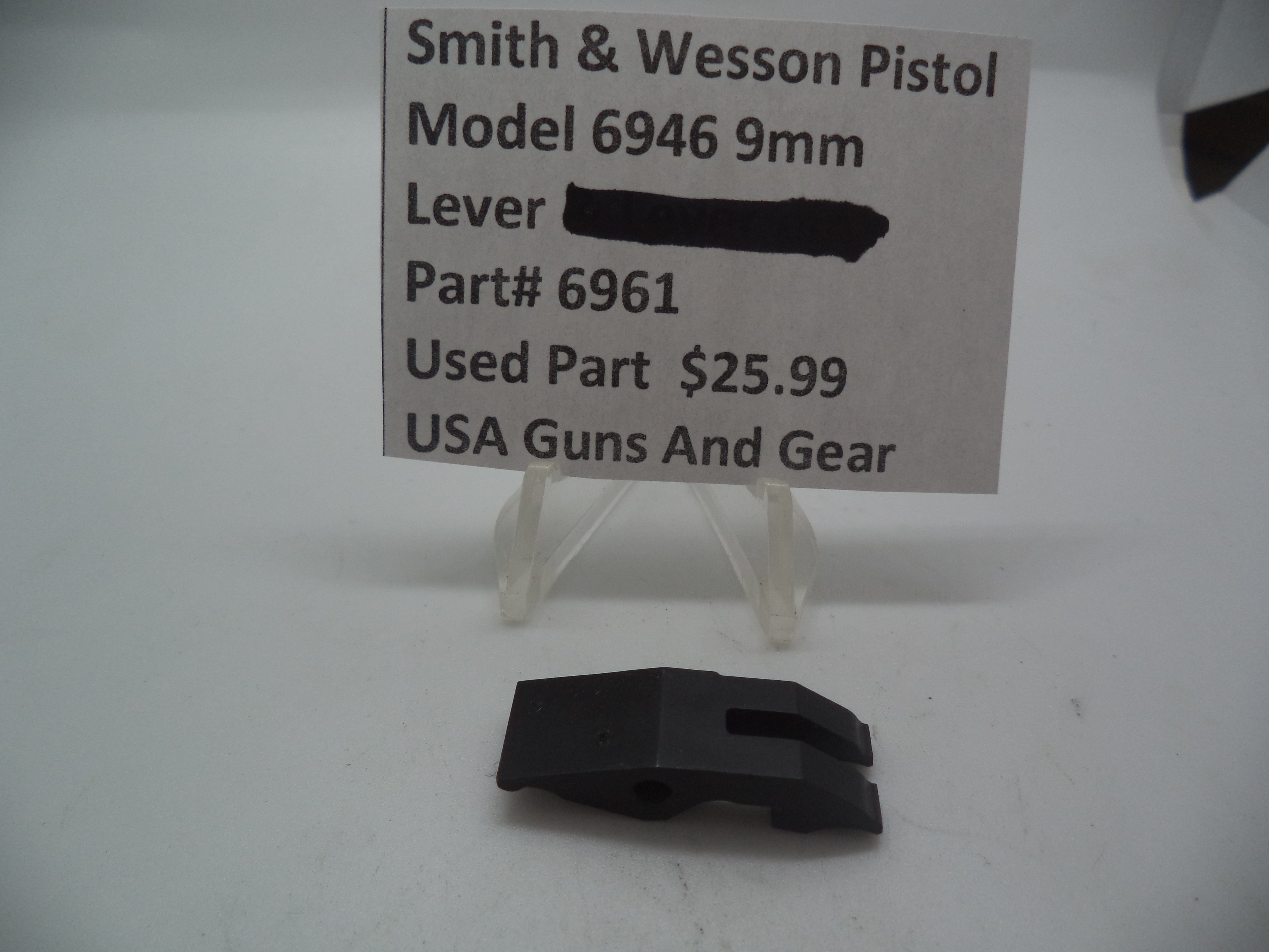 6961 Smith & Wesson Model 6946  9mm  Lever Used Parts