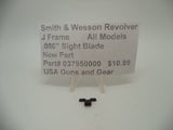 037950000 Smith & Wesson J Frame All Models .086" Sight Blade New