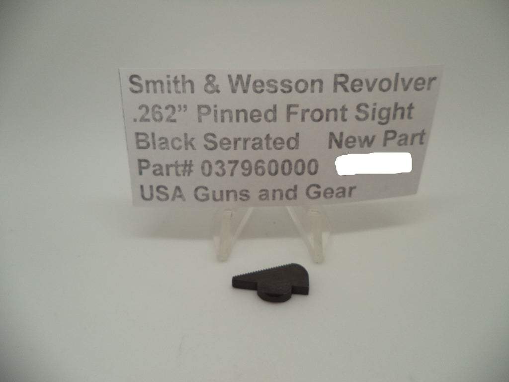 S&W .262" Pinned Front Sight Black Serrated 037960000