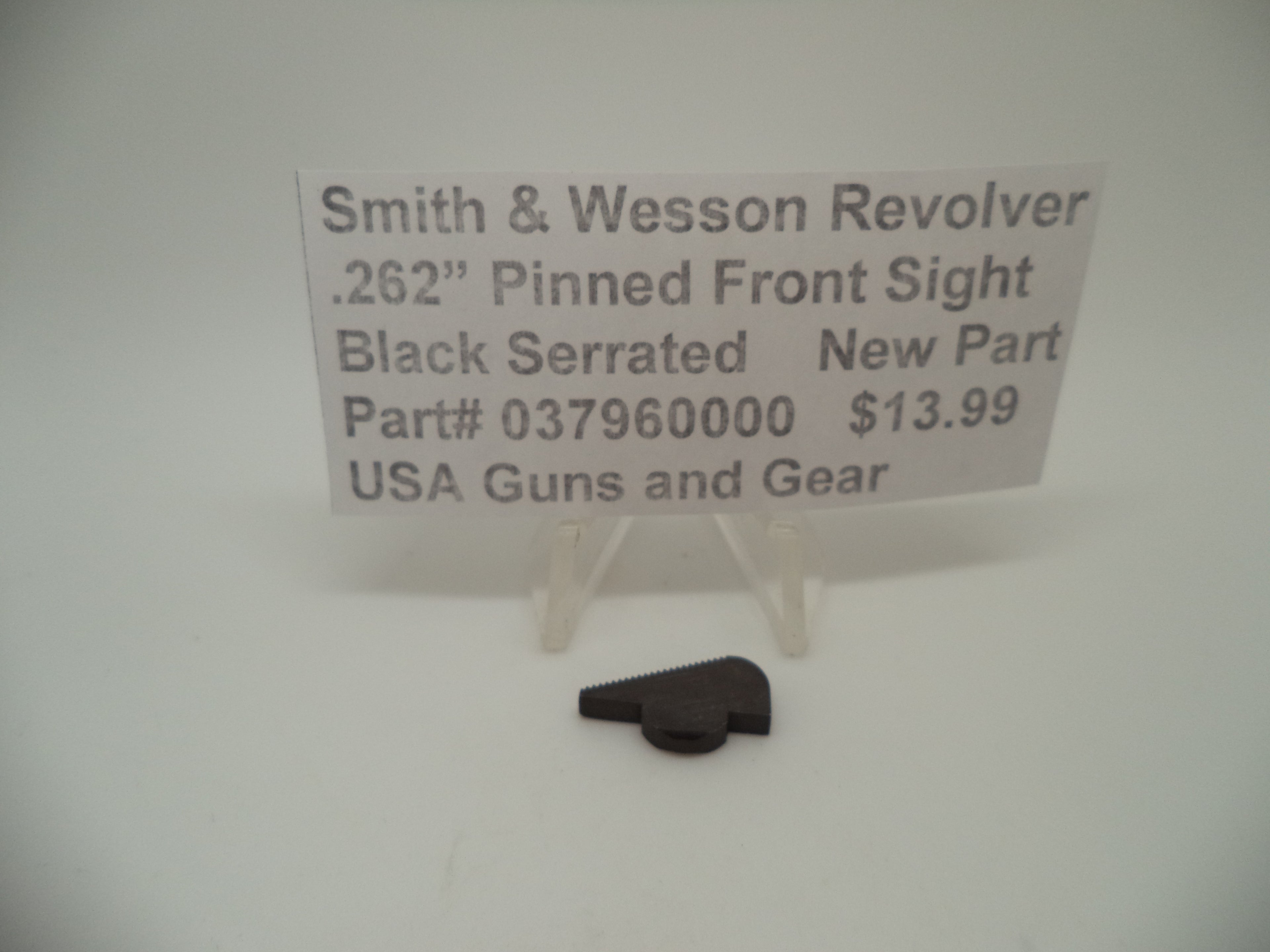 S&W .262" Pinned Front Sight Black Serrated 037960000