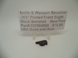 037960000 Smith & Wesson .262" Pinned Front Sight Black Serrated New