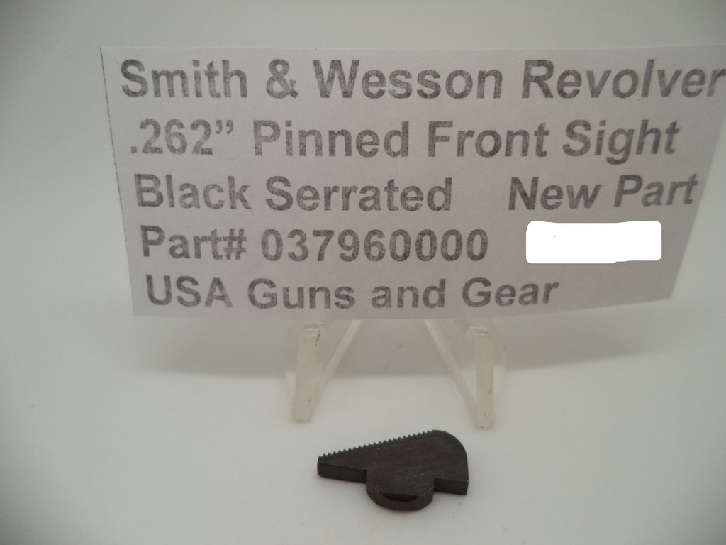 S&W .262" Pinned Front Sight Black Serrated 037960000