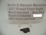 037960000 Smith & Wesson .262" Pinned Front Sight Black Serrated New