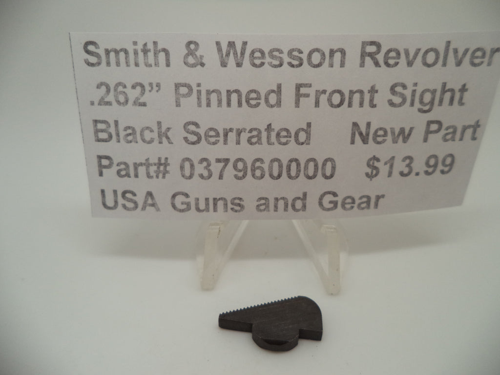 S&W .262" Pinned Front Sight Black Serrated 037960000