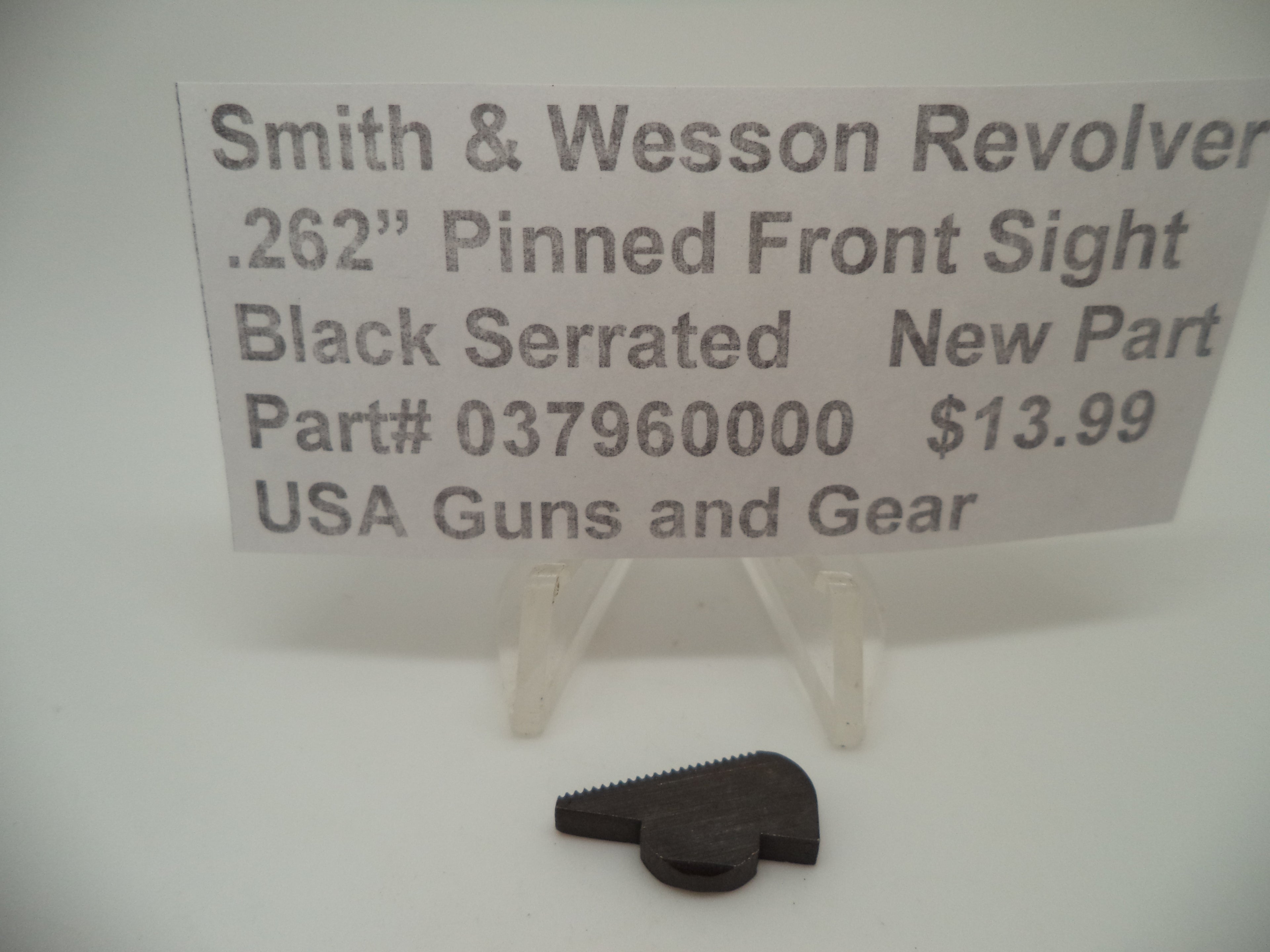 S&W .262" Pinned Front Sight Black Serrated 037960000