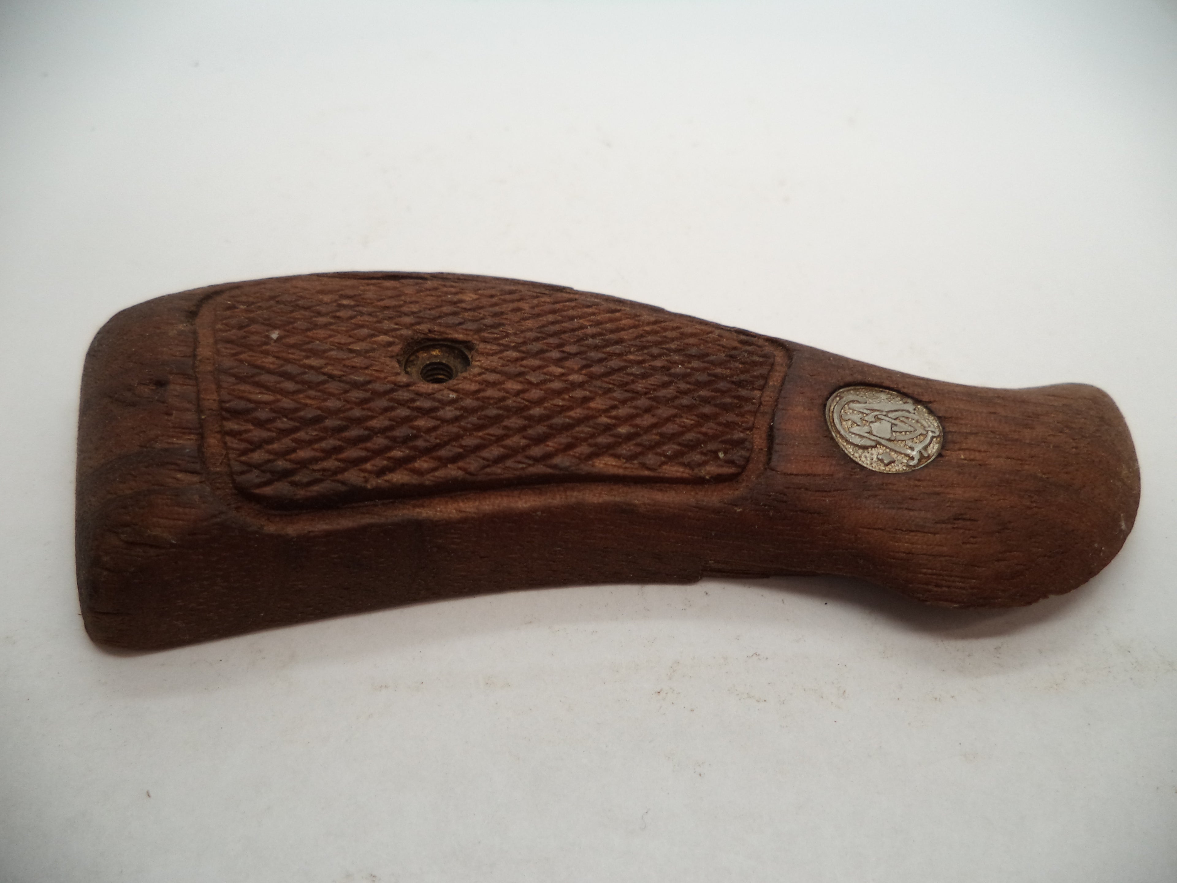 KL22 S&W K & L Frame Round Butt Vintage Wood Pistol Grip Right Side Used Part