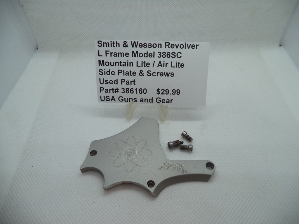 386160 Smith & Wesson L Frame Model 386SC Side Plate & Screws .357 Magnum