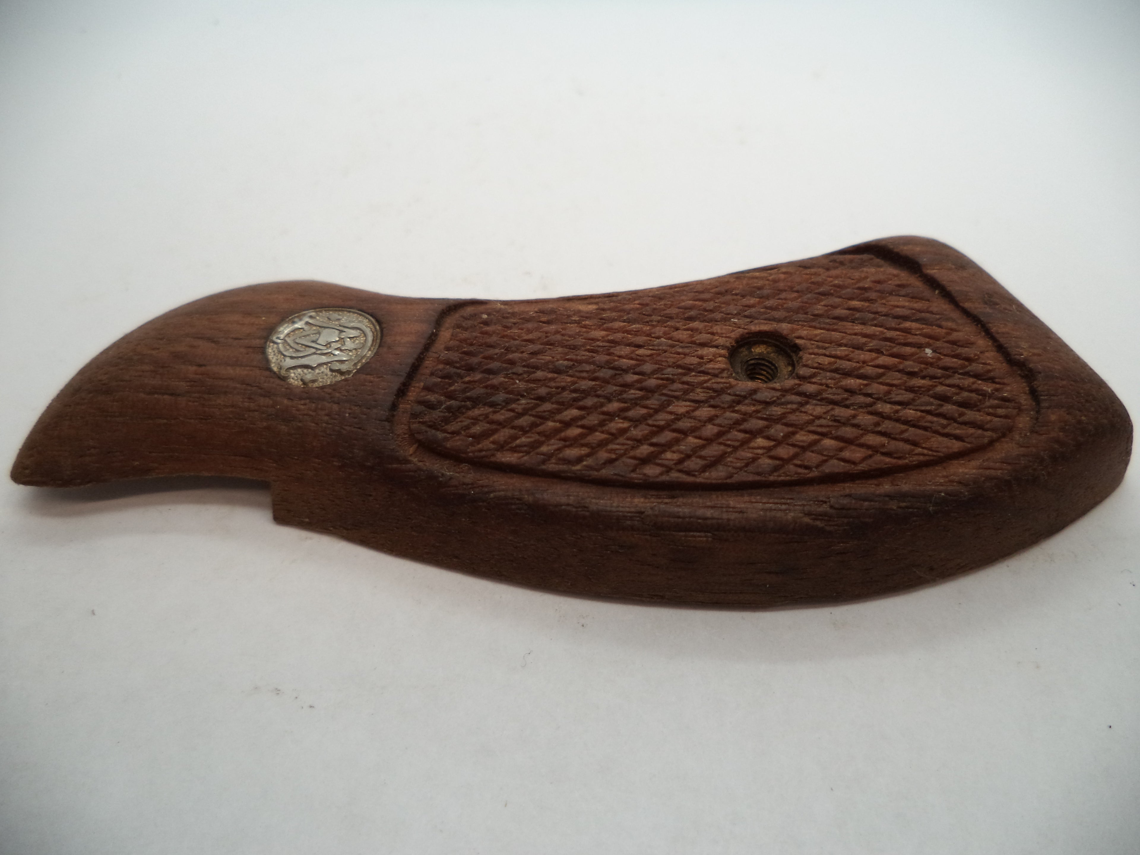 KL22 S&W K & L Frame Round Butt Vintage Wood Pistol Grip Right Side Used Part