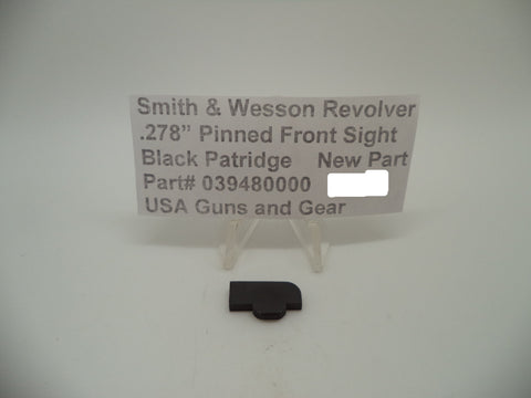 039480000 Smith & Wesson .278" Pinned Front Sight Black Patridge New