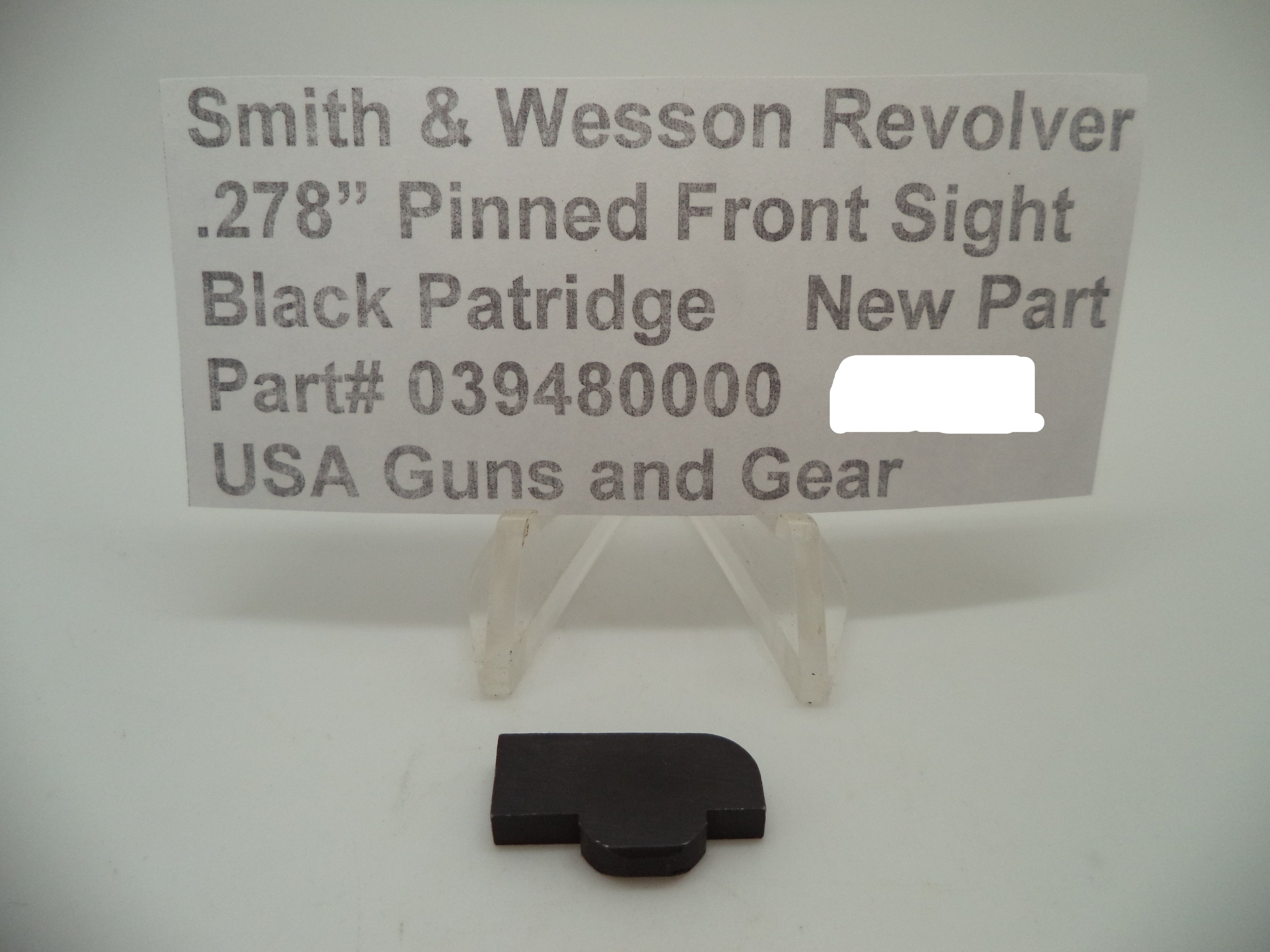 S&W .278" Pinned Front Partridge Sight Black 039480000