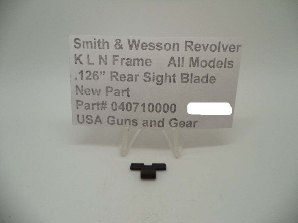 Smith & Wesson K/L/N Frame Rear Sight Blade - .126" - Factory New Part 040710000