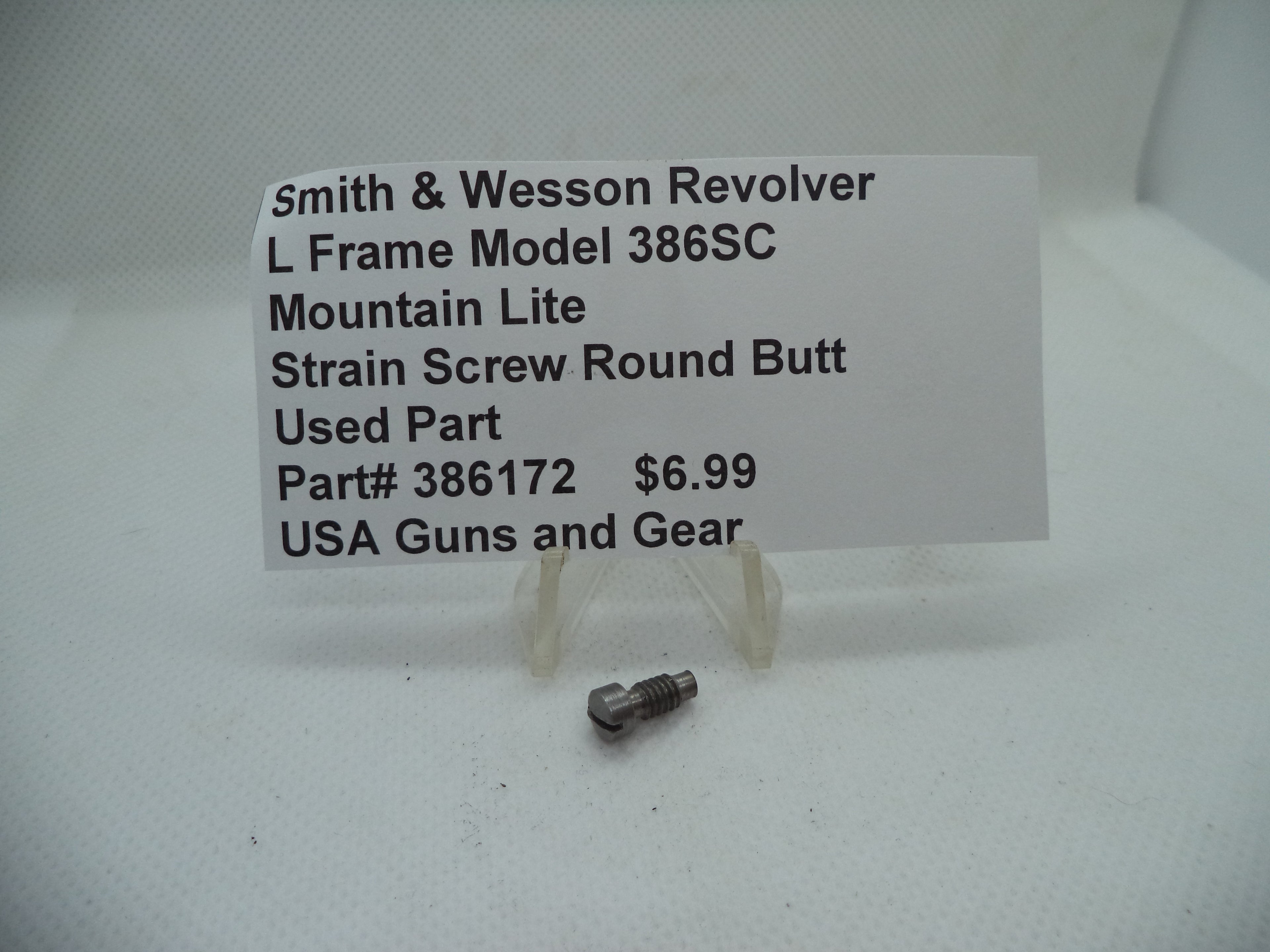 386172 Smith & Wesson L Frame Model 386SC Strain Screw Round Butt .357 Magnum