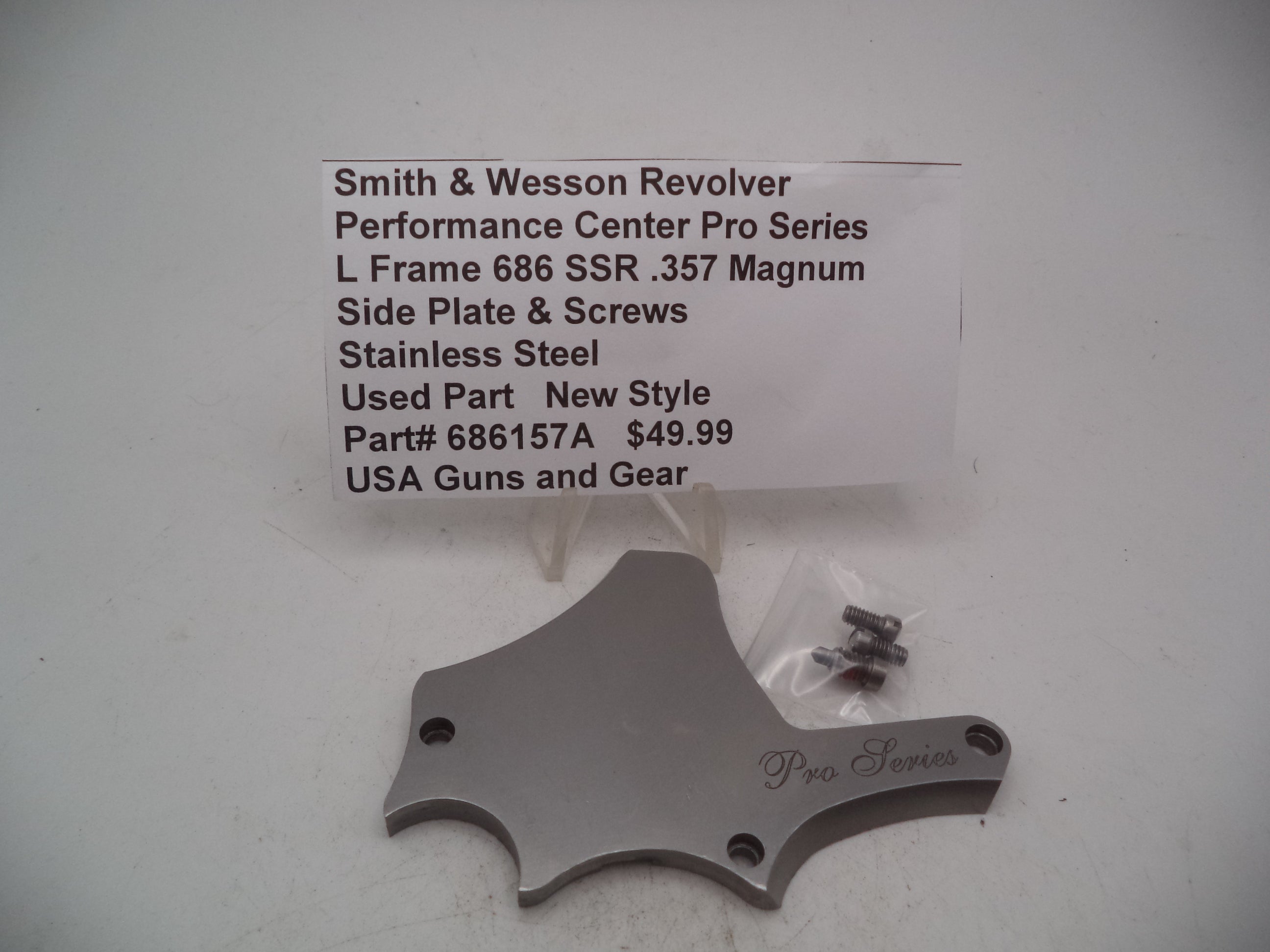 686157A Smith & Wesson Revolver L Frame Model 686 SSR Pro Side Plate .357 Magnum