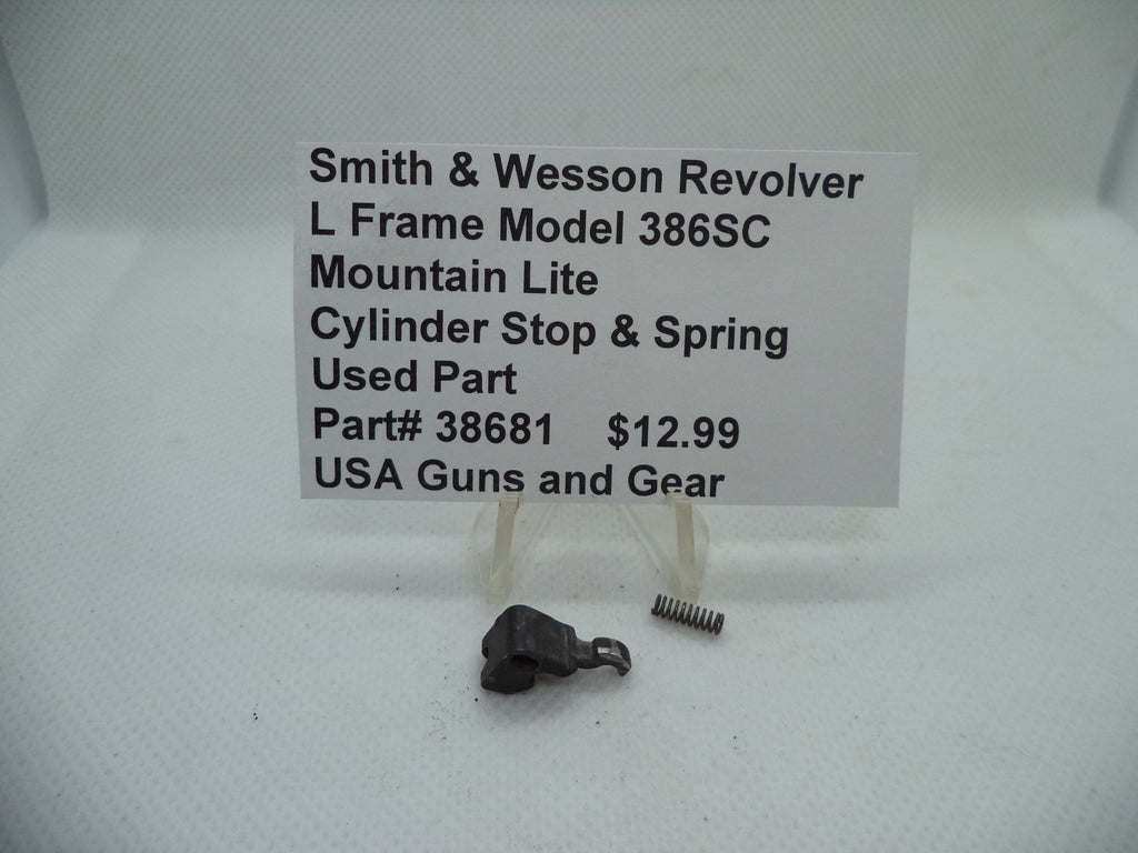 38681 Smith & Wesson L Frame Model 386SC Cylinder Stop & Spring .357 Magnum