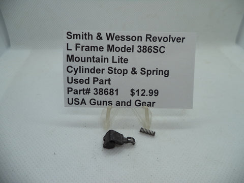 38681 Smith & Wesson L Frame Model 386SC Cylinder Stop & Spring .357 Magnum