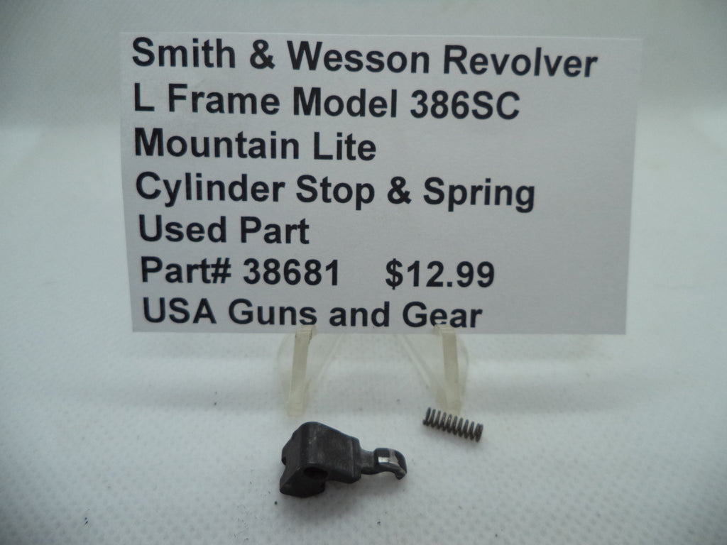 38681 Smith & Wesson L Frame Model 386SC Cylinder Stop & Spring .357 Magnum