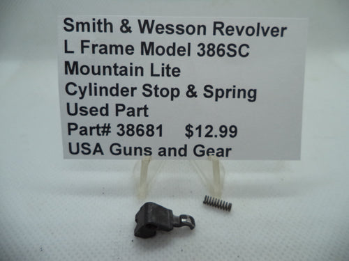38681 Smith & Wesson L Frame Model 386SC Cylinder Stop & Spring .357 Magnum