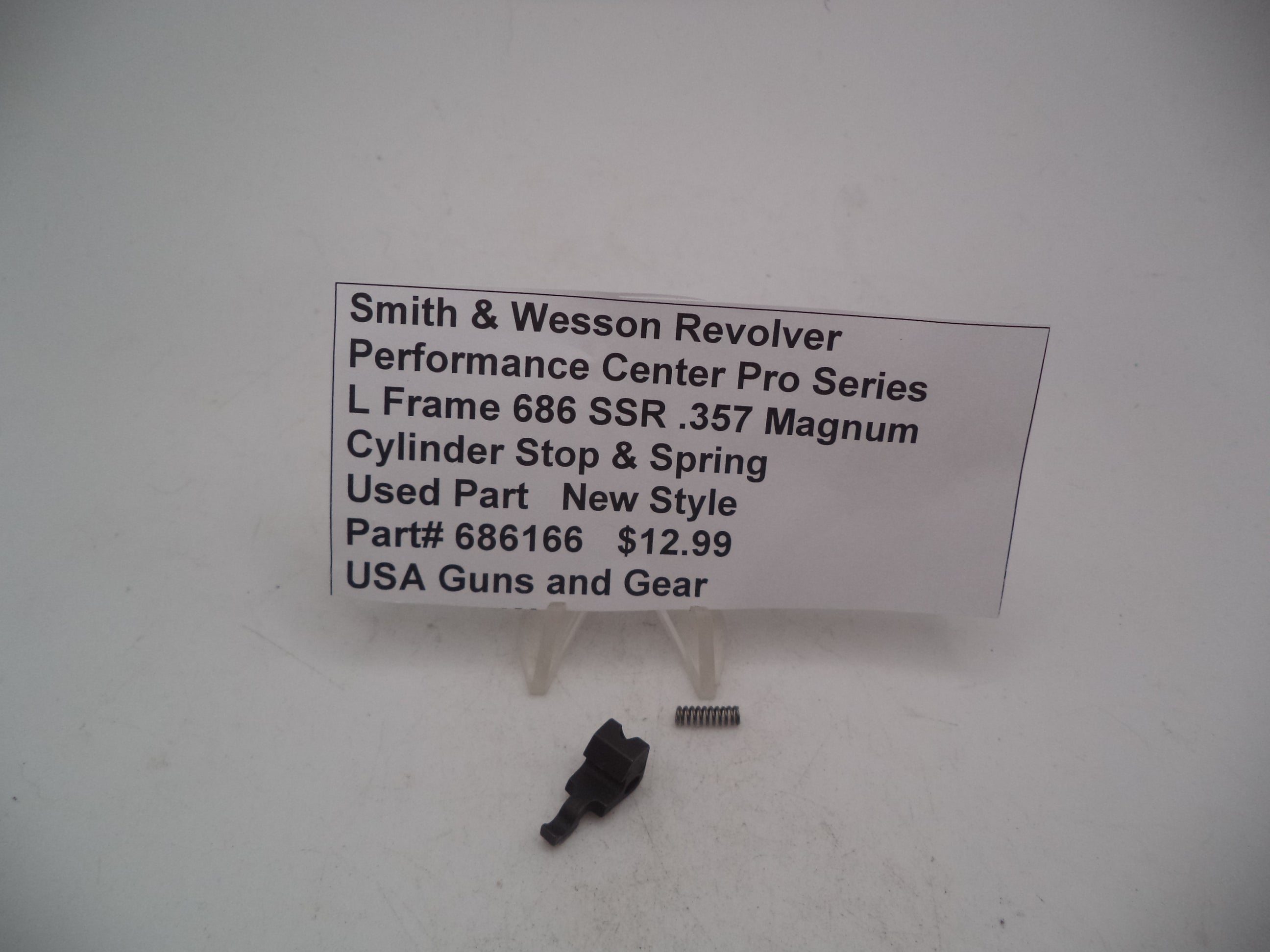 686166 Smith & Wesson L Frame Model 686 SSR Pro Cylinder Stop & Spring