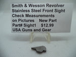 Sight1 Smith & Wesson Revolver Front Sight Part New Stainless Steel