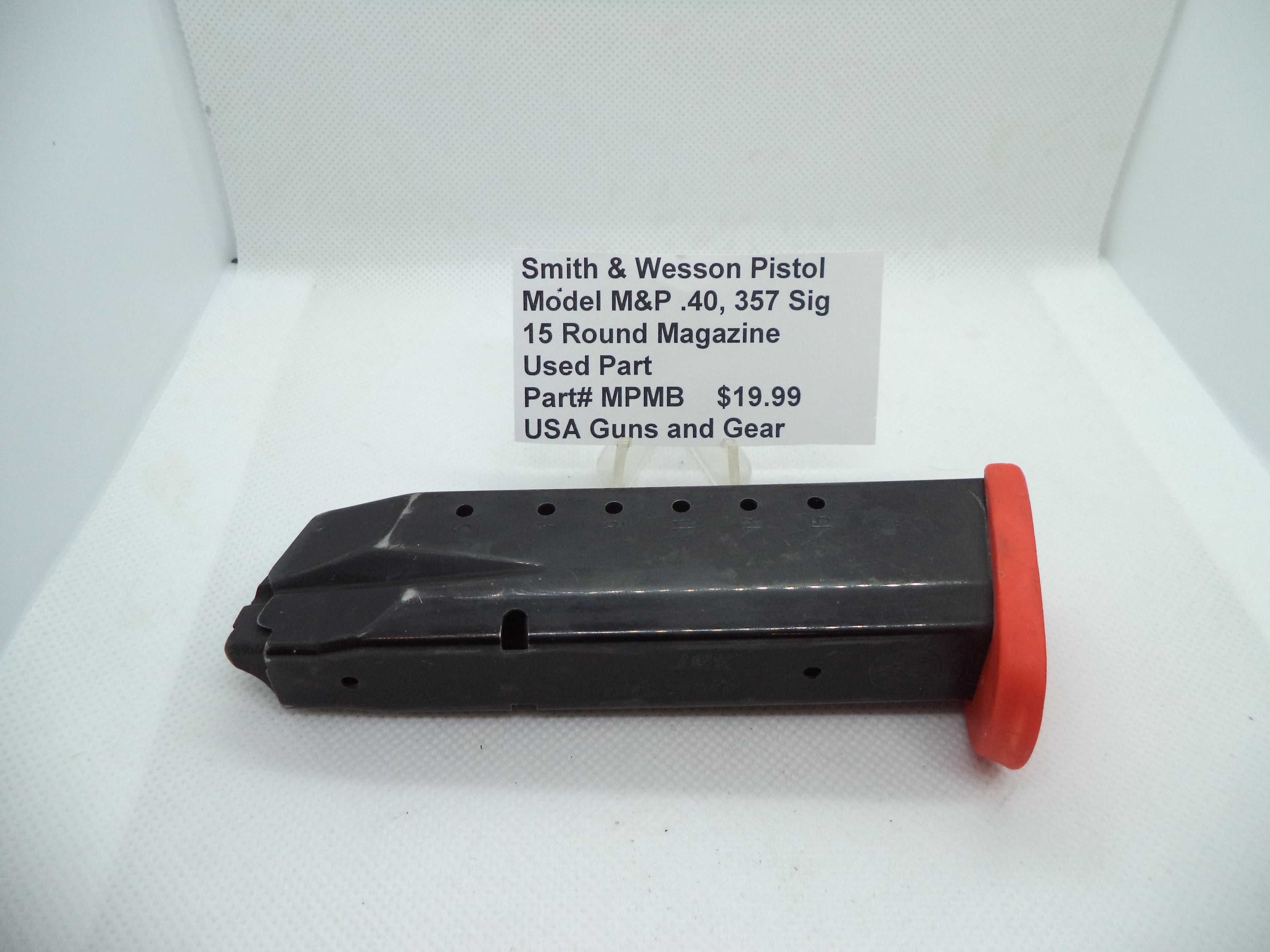 MPMB Smith & Wesson Pistol M&P 40S&W 357Sig 15 Round Magazine Used