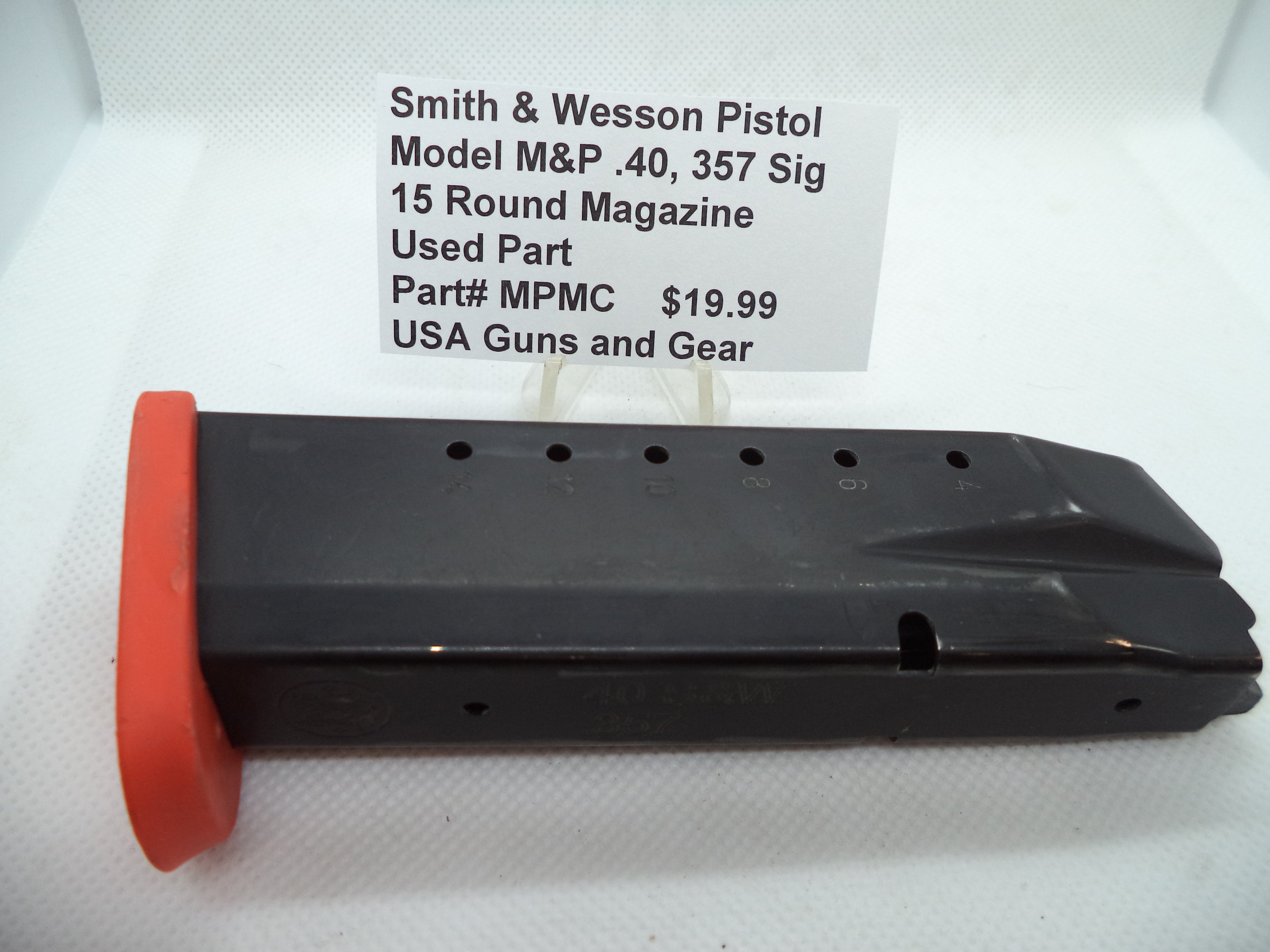MPMC Smith & Wesson Pistol M&P 40S&W 357Sig 15 Round Magazine Used