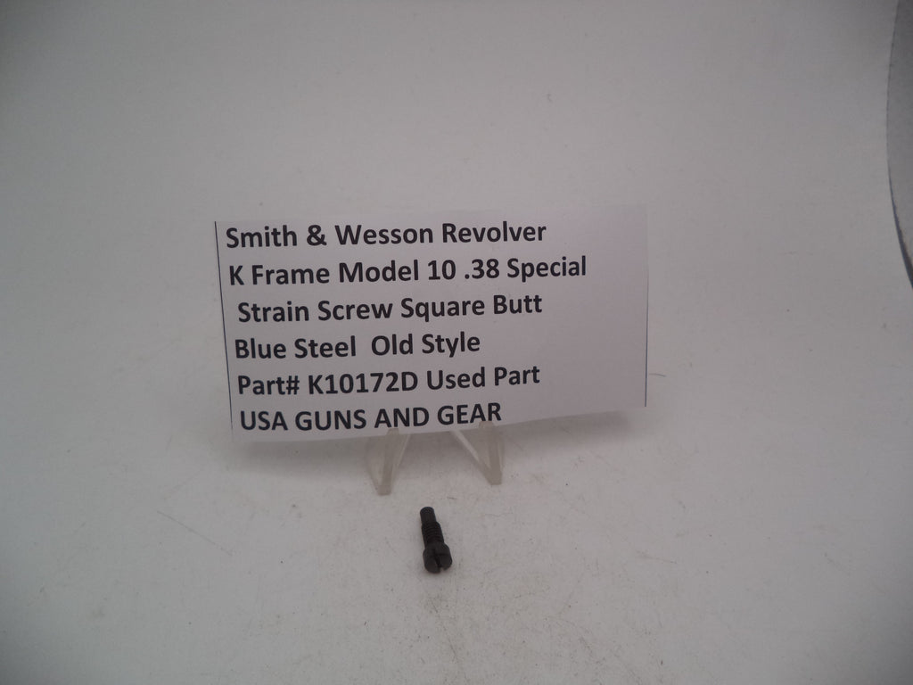 K10172D S & W K Frame Model 10 Strain Screw Square Butt .38 Special
