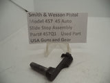 457Q1 Smith & Wesson Pistol Model 457 Slide Stop Assembly Used Part 45 Auto