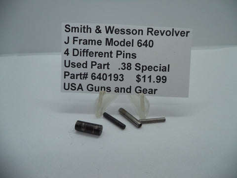 640193 Smith & Wesson J Frame Model 640 Used Pins (4) .38 Special
