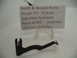 457O1 Smith & Wesson Pistol Model 457 Side Plate Assembly Used Part 45 Auto