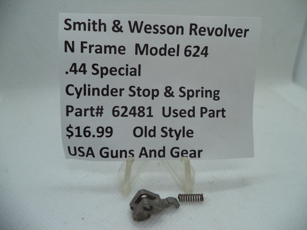 62481 Smith & Wesson N Frame Model 624 Cylinder Stop & Spring SS .44 Special
