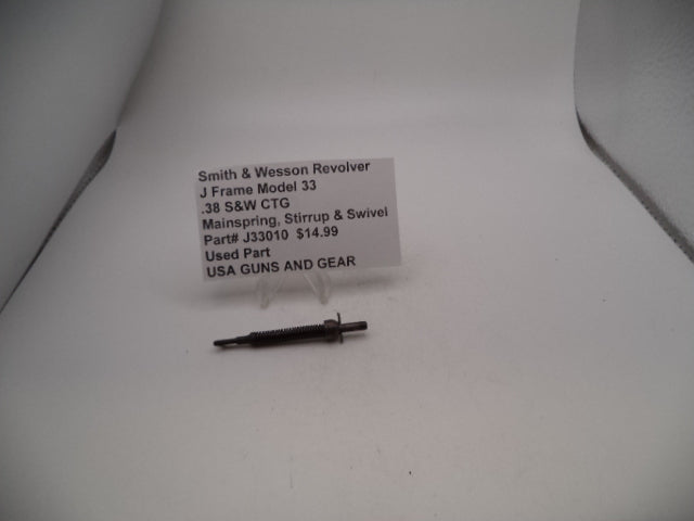 J33010 Smith and Wesson J Frame Model 33 .38 S&W CTG Mainspring, Stirrup & Swivel Used