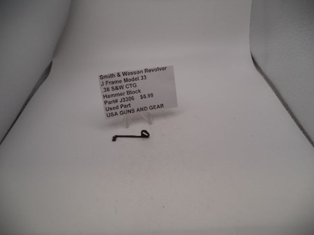 J3306 Smith and Wesson J Frame Model 33 .38 S&W CTG Hammer Block Used