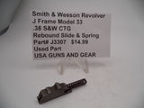 J3307 Smith and Wesson J Frame Model 33 .38 S&W CTG Rebound Slide & Spring Used