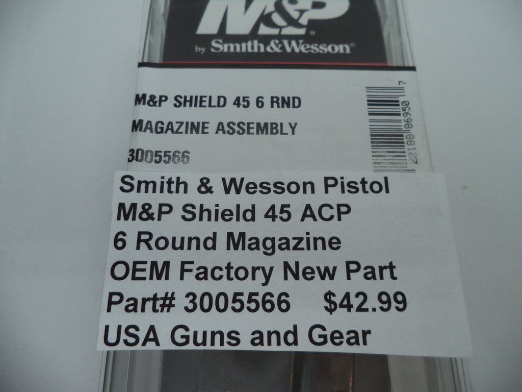 Smith & Wesson M&P Shield 45 Magazine 6 Round | OEM 3005566