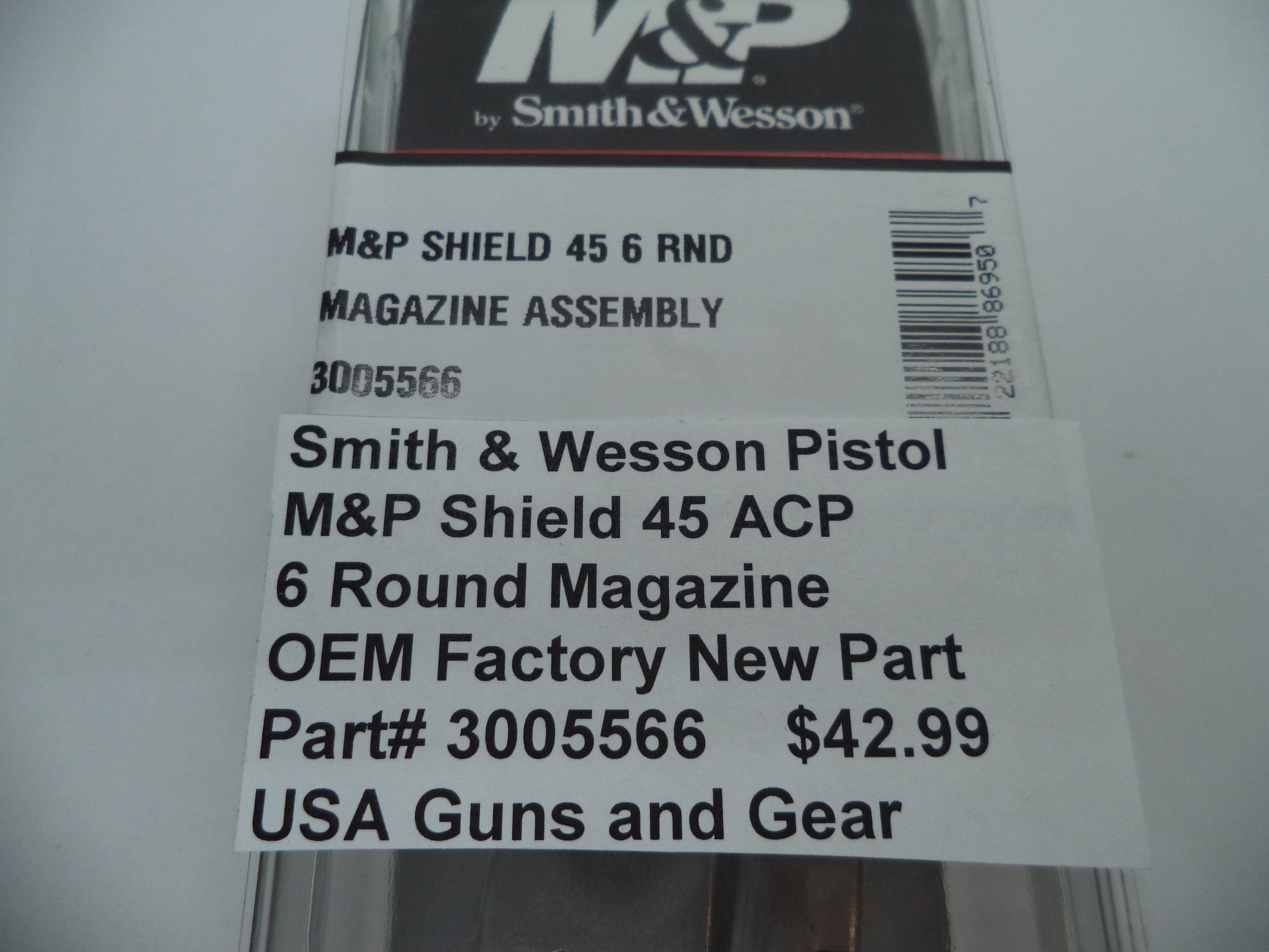 Smith & Wesson M&P Shield 45 Magazine 6 Round | OEM 3005566