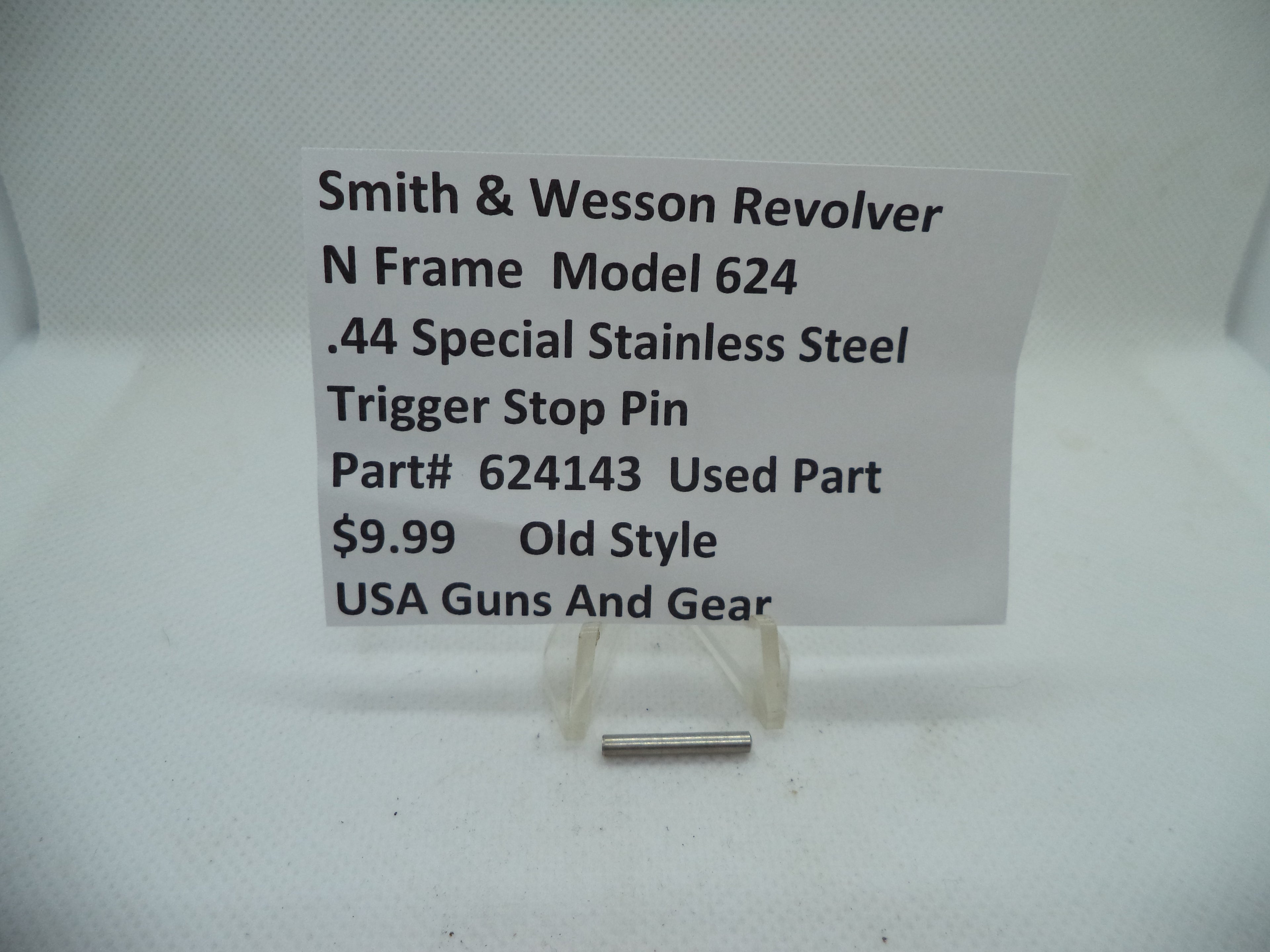 624143 Smith & Wesson N Frame Model 624 Trigger Stop Pin .44 Special