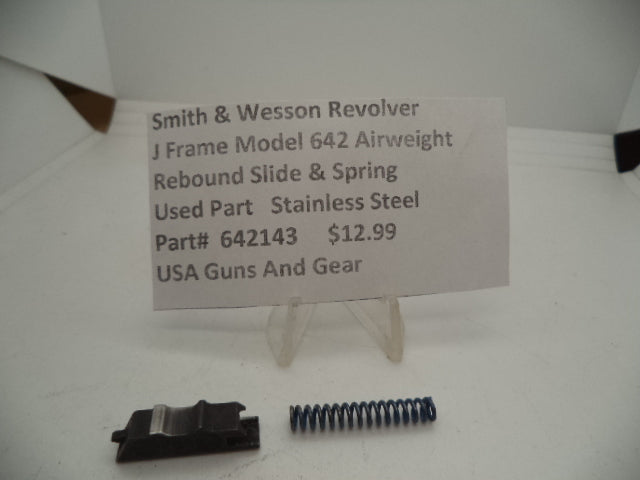 642143  Smith & Wesson J Frame Model 642 Airweight Rebound Slide & Spring  .38 Special
