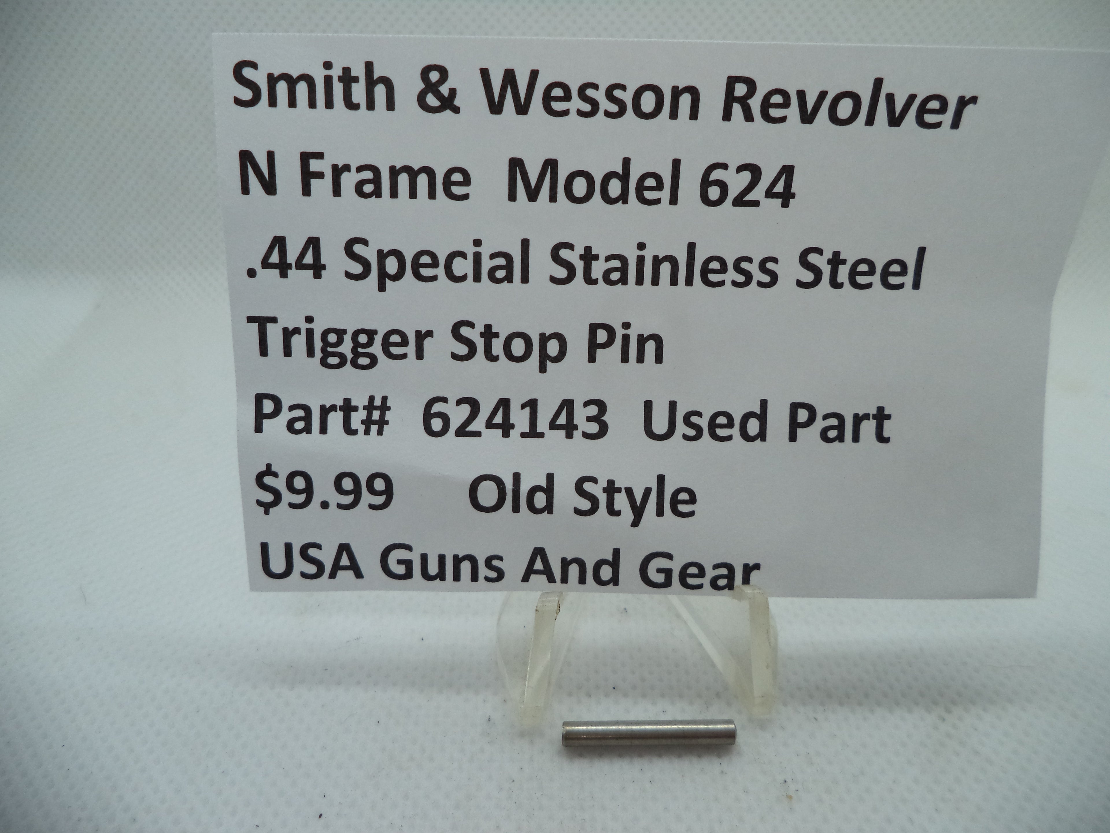 624143 Smith & Wesson N Frame Model 624 Trigger Stop Pin .44 Special
