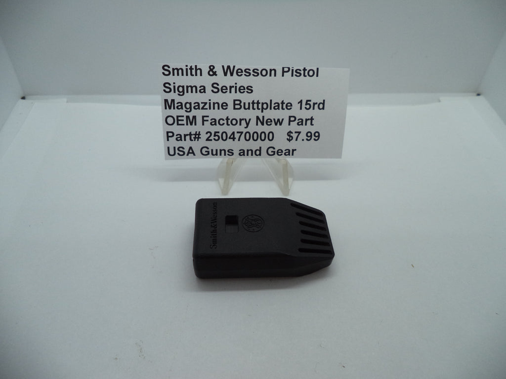 Smith & Wesson Sigma 40F Magazine Buttplate - 15 Round Factory OEM Part 250470000