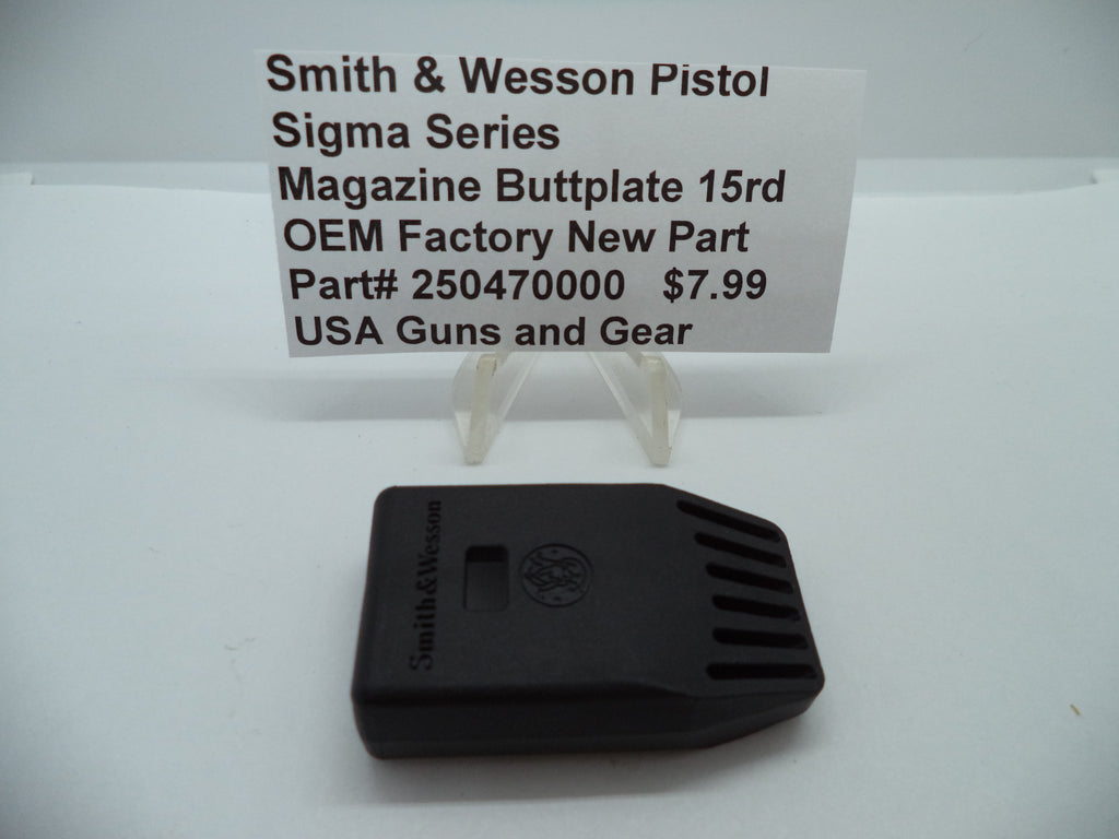 Smith & Wesson Sigma 40F Magazine Buttplate - 15 Round Factory OEM Part 250470000