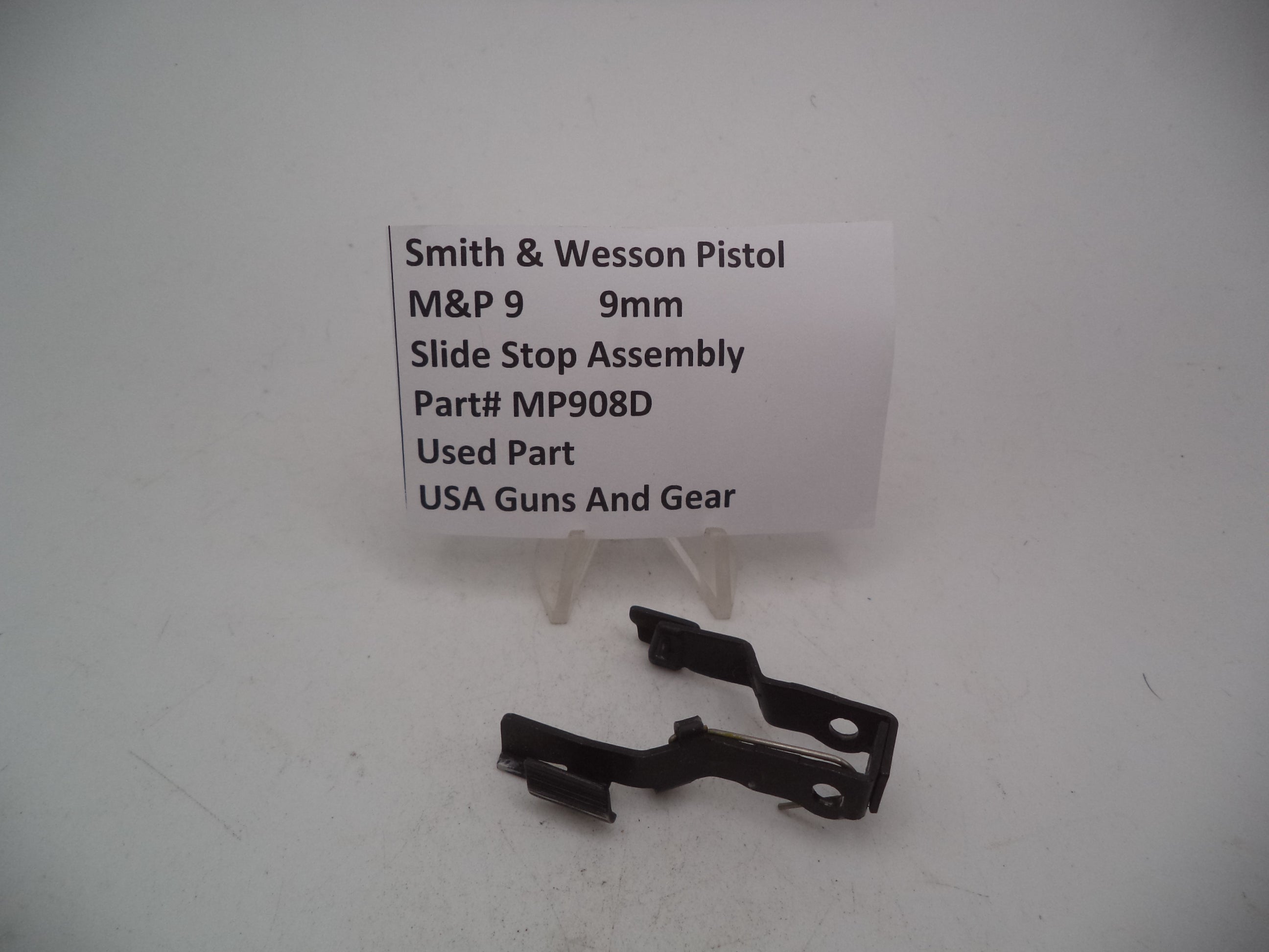 Smith & Wesson Pistol M&P 9 Slide Stop Assembly 9mm Used Part MP908D